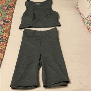 NWT Adore Me Spandex Long Line Bra and Long Shorts